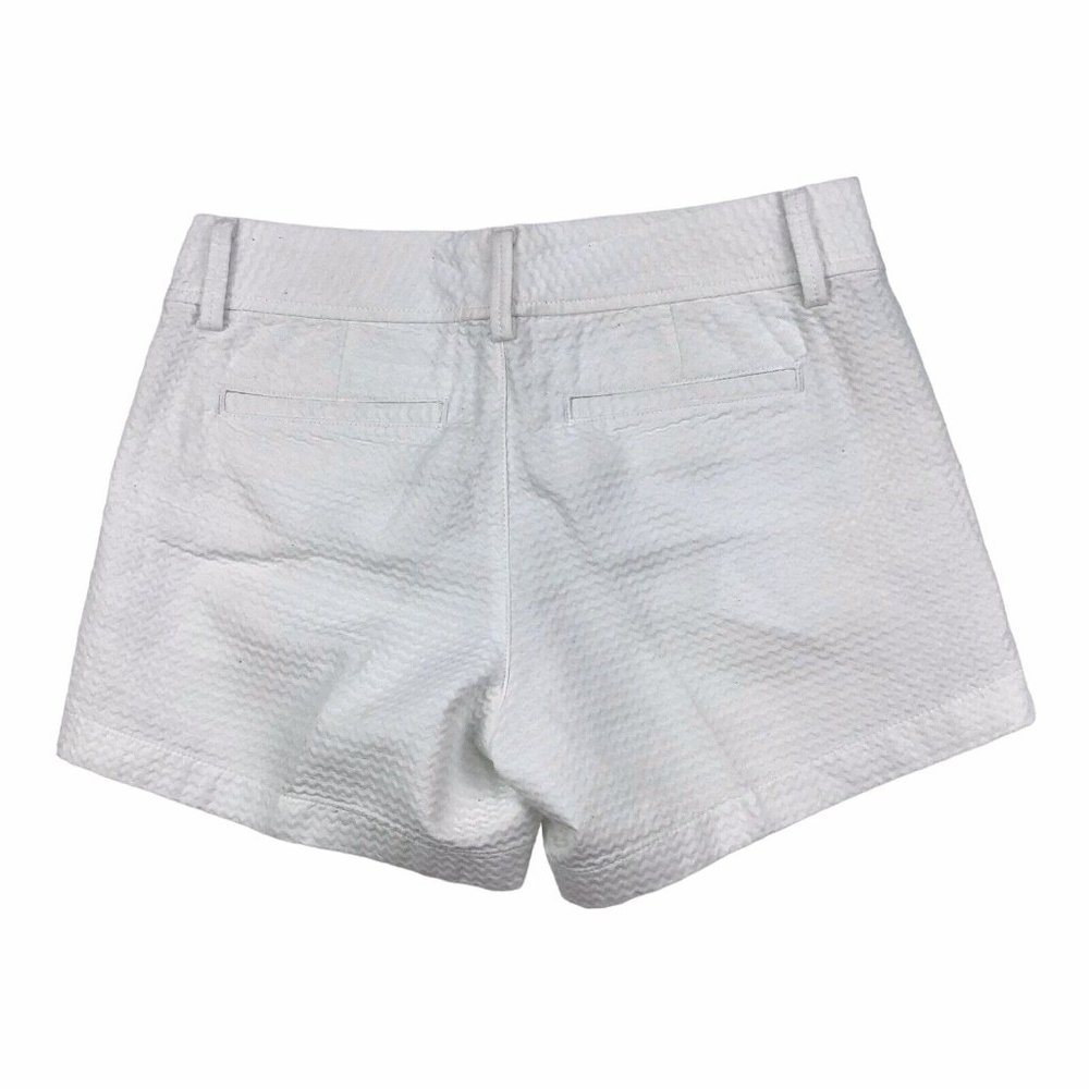 Lilly Pulitzer The Callahan Shorts Seersucker White Women's Sz 2 Cotton Low Rise - Picture 3 of 4